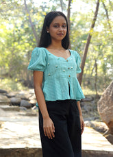 Dewdrop Floral Peplum