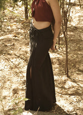 Charcoal Drape Skirt