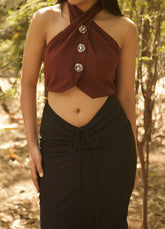 Plum knot top