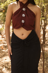 Plum knot top